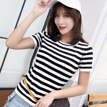 微微女孩 立体剪裁 短袖 T恤 女 圆领