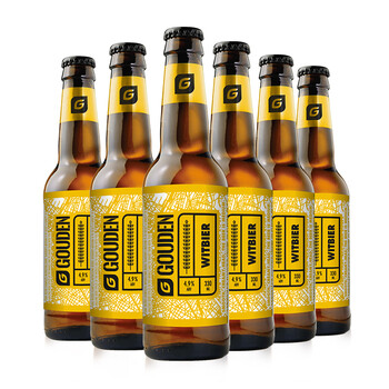 豪登（GOUDEN）小麦 精酿啤酒 组合装 330ml*6瓶 比利时进口