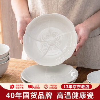  天青色8.25英寸饭盘10个+筷子10双