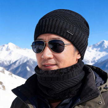 凝岸帽子男冬保暖加厚加绒套头针织帽女骑车防寒护耳中老年人毛线帽男
