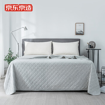京东京造 午休盖毯  便携小毯子 办公室盖腿100x150cm 浅灰色