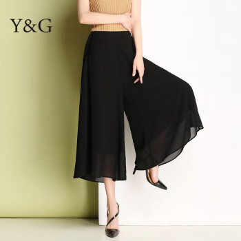 Y&G Young girl eooch 高腰 直筒裤 女 长裤 休闲裤