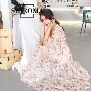 SHIROMA 碎花 荷叶边，拼接，印花 连衣裙