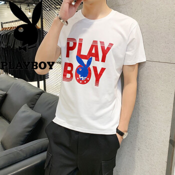 playboy 短袖 男士T恤 Z1922白色 