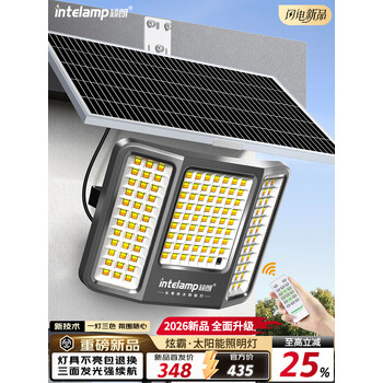 颖朗太阳能灯户外庭院灯新农村家用照明灯防水路灯大功率天黑自动亮灯