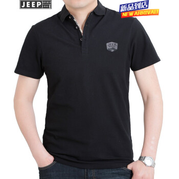 吉普（JEEP） 短袖 男士T恤 8082黑色 