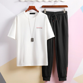 playboy 短袖 男士T恤 Z7722T恤长裤-白色 