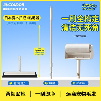 CONDOR日本魔术扫把家用卫生间刮水器地刮地毯毛发粘毛器清洁神器60撕