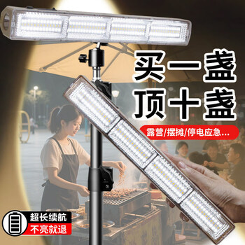 博朗尔充电灯夜市摆摊照明灯户外强光手电筒露营灯泡家用长续航应急灯