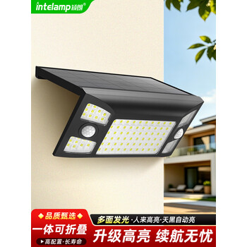 颖朗太阳能灯户外感应灯庭院子灯家用照明壁灯过道路灯天黑自动亮灯