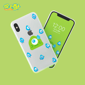 伟吉 保卫萝卜iPhoneX/XS透明手机壳 苹果X/XS透明手机壳 保卫萝卜卡通人物-绿丁雨滴