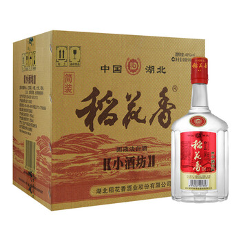 稻花香 白酒 简装小酒坊45度500ml*12瓶 整箱装