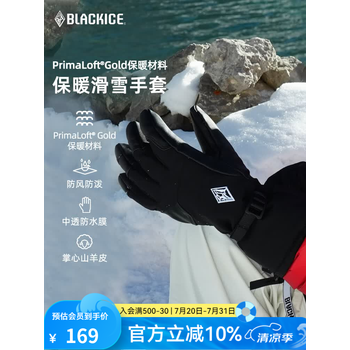 黑冰（BLACKICE）手套金标P棉滑雪手套骑行冬季男女户外保暖手套Z2306 S