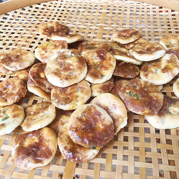 福建南平特产建瓯房村光饼 建阳光饼 葱肉饼 碳烤饼 建瓯光饼20个 辣