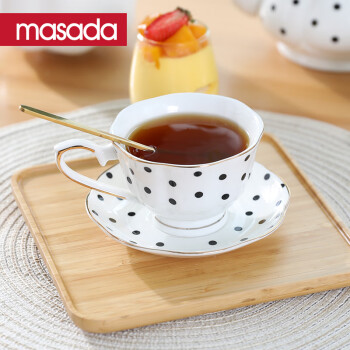 MASADA 创意陶瓷咖啡杯碟套装欧式咖啡具下午茶杯红茶杯 一杯一碟