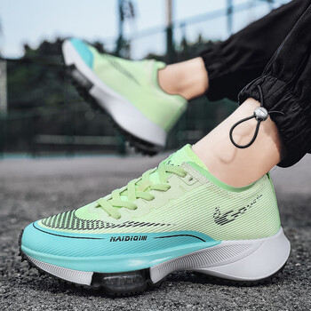飞马体育考试专用钉鞋男短跑跑鞋女跳远中考体测马拉松跑步鞋 浅绿 36