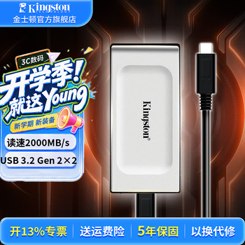金士顿（Kingston） XS2000便携式移动固态硬盘PSSD移动迷你USB3.2gen2×2 1000G即1T