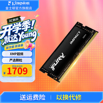 金士顿（Kingston）笔记本内存条DDR4 3200兼容2666 四代电脑内存 普条 3200频 16G 风暴 电竞款