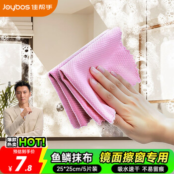 佳帮手鱼鳞抹布25*25cm*5片干湿两用擦玻璃镜面杯子家用吸水百洁布