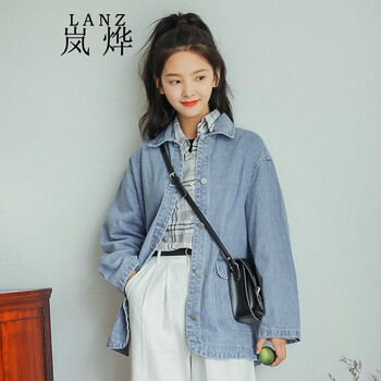 毛领牛仔衣女