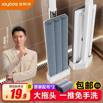 佳帮手 拖把家用一拖净免手洗2025新款懒人拖把平板拖地神器拖布墩布 【包邮】35cm免手洗拖把 2块布