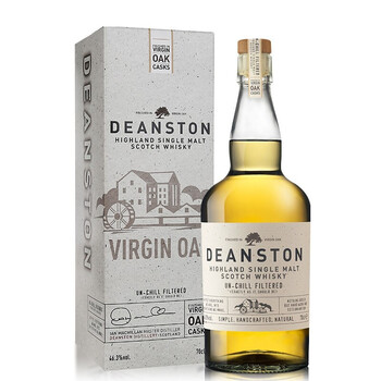 【JD超市】英国原瓶进口洋酒 汀思图/汀斯顿Deanston 单一麦芽 原始桶 苏格兰威士忌 700ml 单瓶礼盒装