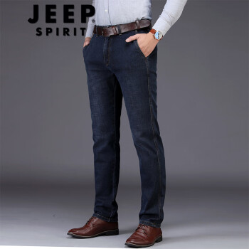 Jeep（吉普） 直筒裤 商务正装 男士牛仔裤
