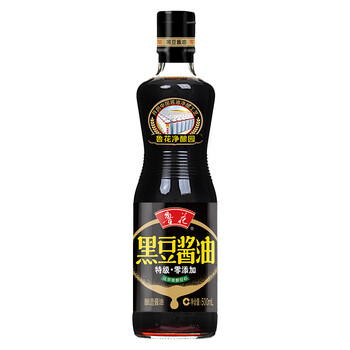 鲁花 调味品 黑豆酱油500ml 酿造特级酱油 非转基因 黑豆酿造