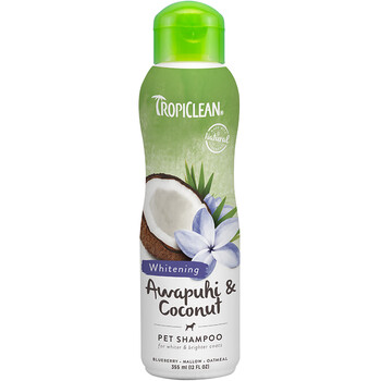 美国进口 多美洁Tropiclean 宠物沐浴露 比熊萨摩博美英短波斯 猫狗白毛美白亮白香波 355ml