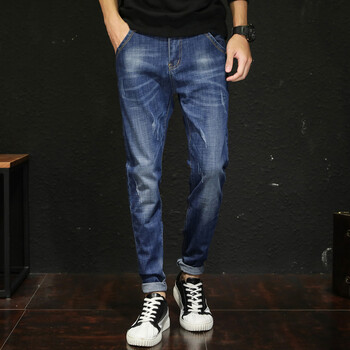 彤以纯真 小脚裤 日韩风格 男士牛仔裤