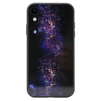 伟吉iPhoneXR 玻璃后盖手机壳（钢化玻璃后盖+TPU软边）防摔全包新款硬壳 星云长河图案 适用于苹果XR