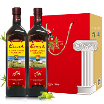 阿格利司（AGRIC）艾思特特级初榨橄榄油1L*2礼盒