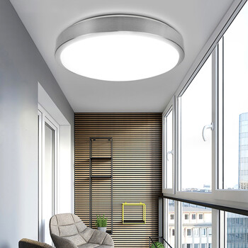 朗科达 吸顶灯单铝阳台灯简约现代铝制边框带花纹过道灯门厅灯厨房