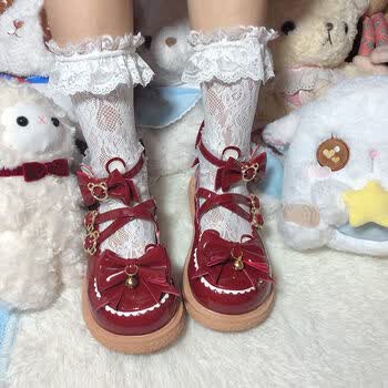 猪腰子鞋洛丽塔鞋萝莉鞋lolita圆头jk鞋子日系小皮鞋软妹学院风可爱