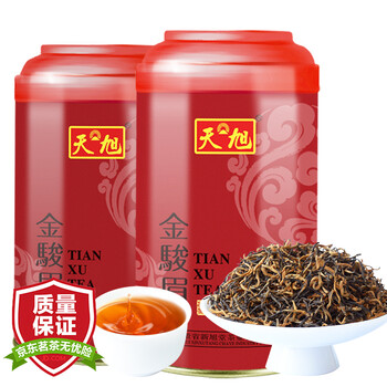 天旭 金骏眉特级250克 红茶茶叶 2019新茶 武夷山桐木关正山小种功夫红茶金俊眉 125克*2罐装