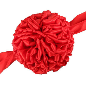 欧凡洛(oufanluo)大红花球 汽车新车交车大红花 红绸布结婚红绣球剪彩