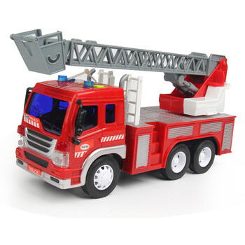 大号声光消防云梯车儿童男孩玩具汽车工程车模型 音乐早教宝宝礼物仿真会讲故事惯性车