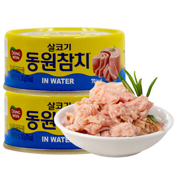 韩国 东远 水浸金枪鱼罐头 原味100g*2罐