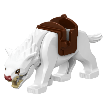 星晚兼容乐高动物世界可骑白狼玩具系列稀有大电影动物积木哥斯拉玩具