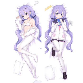 砚古碧蓝航线独角兽游戏周边动漫抱枕二次元紫色头发可爱萝莉等身床上