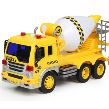 儿童仿真玩具模型车大号吊车翻斗车搅拌车挖掘机会唱歌会讲故事的音乐惯性工程车玩具 男孩玩具礼物