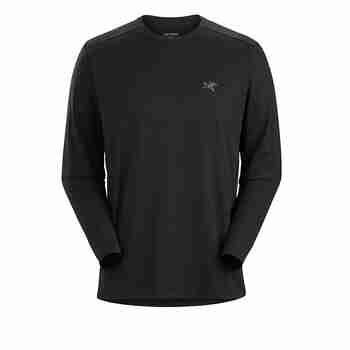 始祖鸟（ARC'TERYX）Cormac Crew LS 速干衣 男款圆领长袖男装户外运动T恤 男快干衣 Black 黑色 S （建议55-68kg）