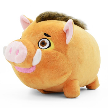 4,熊出没之原始时代会跳的小野猪电动跳跳猪毛绒玩偶公仔儿童玩具光头