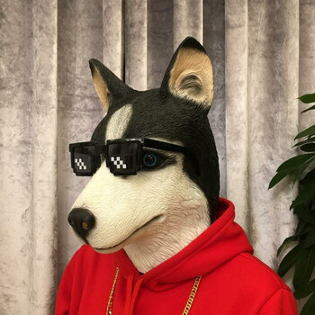 动物蜘蛛侠面罩抖音绿头鱼绿鱼人头套皮卡丘鱼头面具沙雕网红搞怪