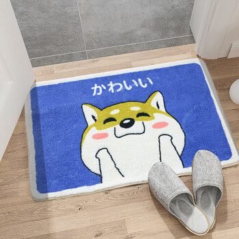 嘉瑞宝 吸水地垫进门垫浴室防滑垫家用地毯脚垫 秋田犬50*80cm