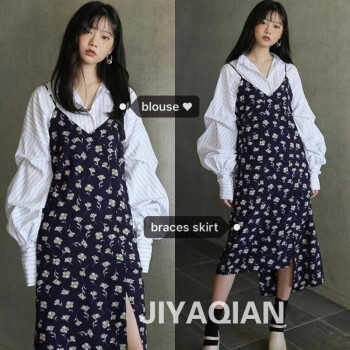 韩国连衣裙灯笼袖
