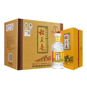 稻花香 白酒 珍品一号 42度整箱装 500ml*4瓶 (内送4支手提袋）