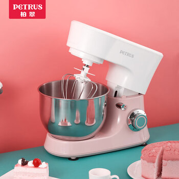 柏翠(petrus)厨师机家用和面机揉面机打蛋器全自动料理机打奶油机鲜奶机多功能搅拌机PE4500