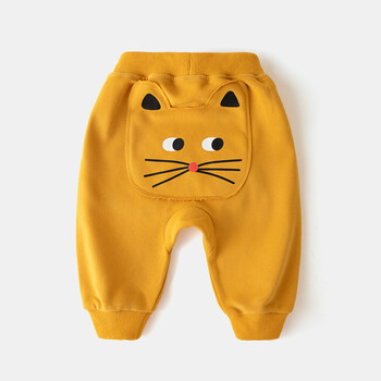 嘟嘟家婴儿大pp裤春秋宝宝秋装裤子男童卡通休闲裤女童洋气运动裤1-3