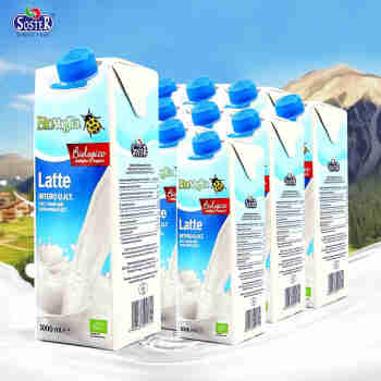 索斯特（soster）纯牛奶全脂1L奥地利原装进口0添加生牛乳盒装非整箱 1L*12盒